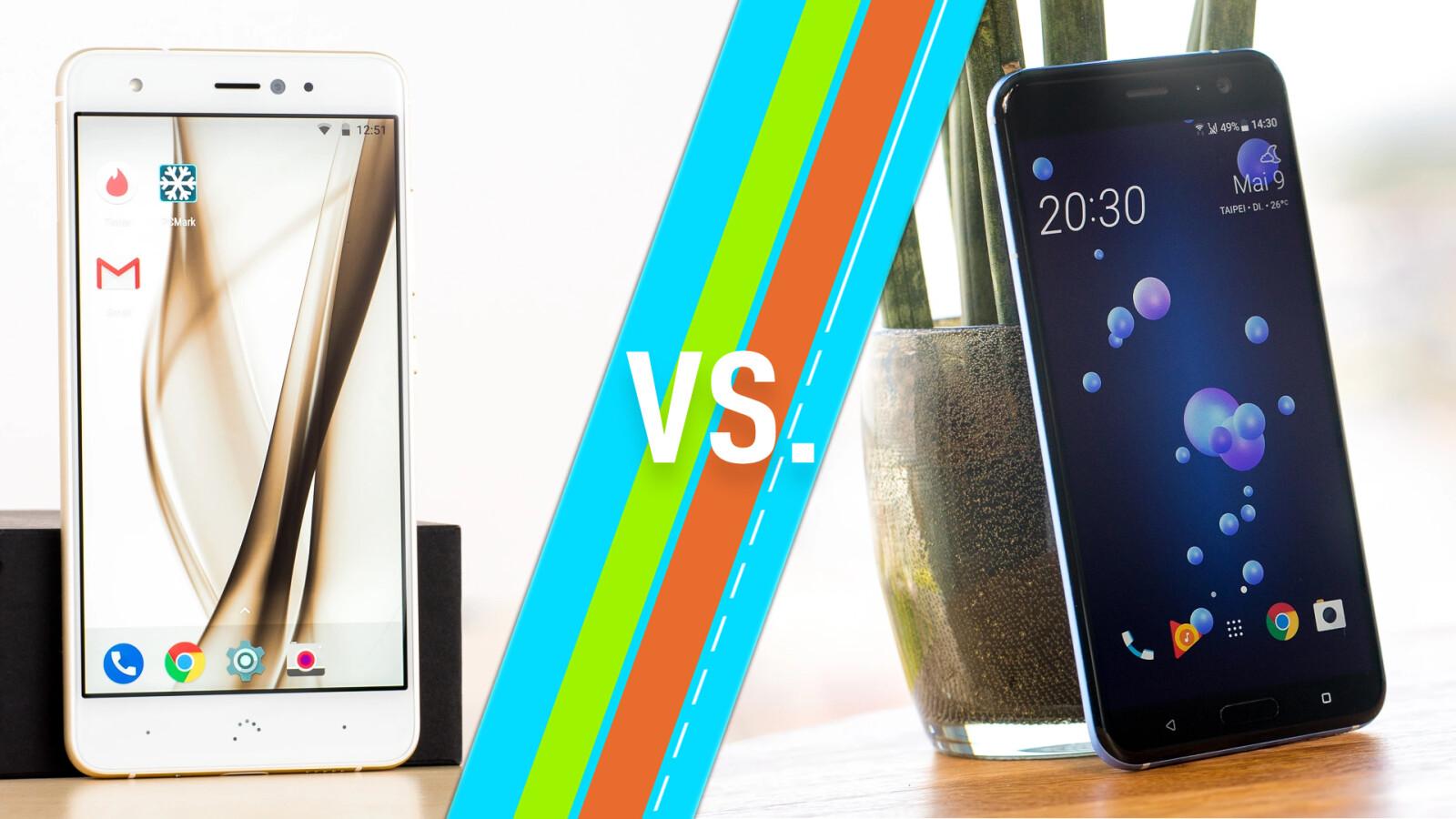 BQ Aquaris X Pro vs. HTC U11: Smartphones im Vergleich