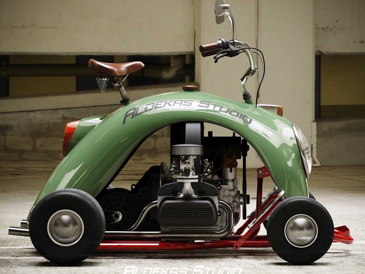 Bugkart: Bildhübsches Gokart aus Teilen des VW Käfers gebaut